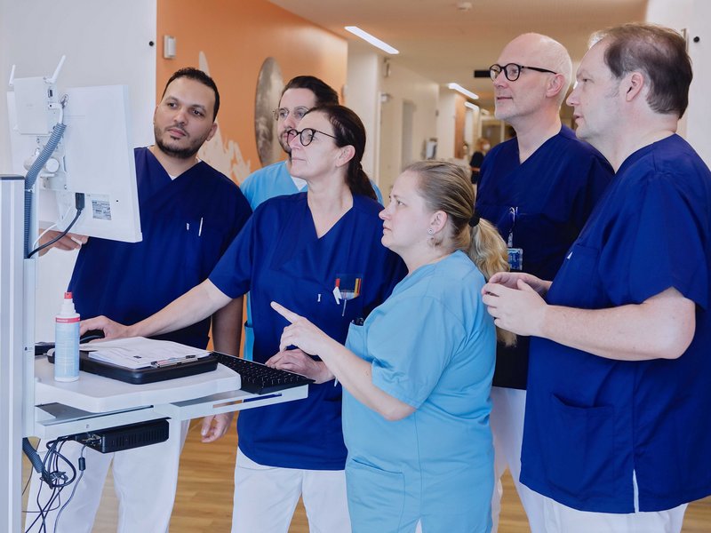 Teambesprechung im Lungenemphysemzentrum